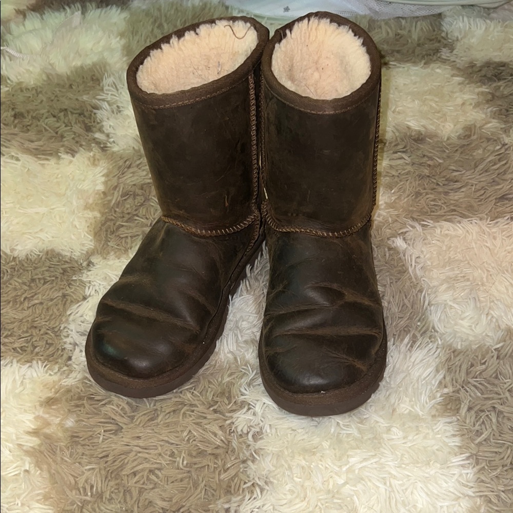 UGG Dark Brown Shearling Boots